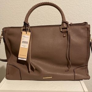 Rebecca Minkoff Brown Leather Regan Satchel Tote Bag
